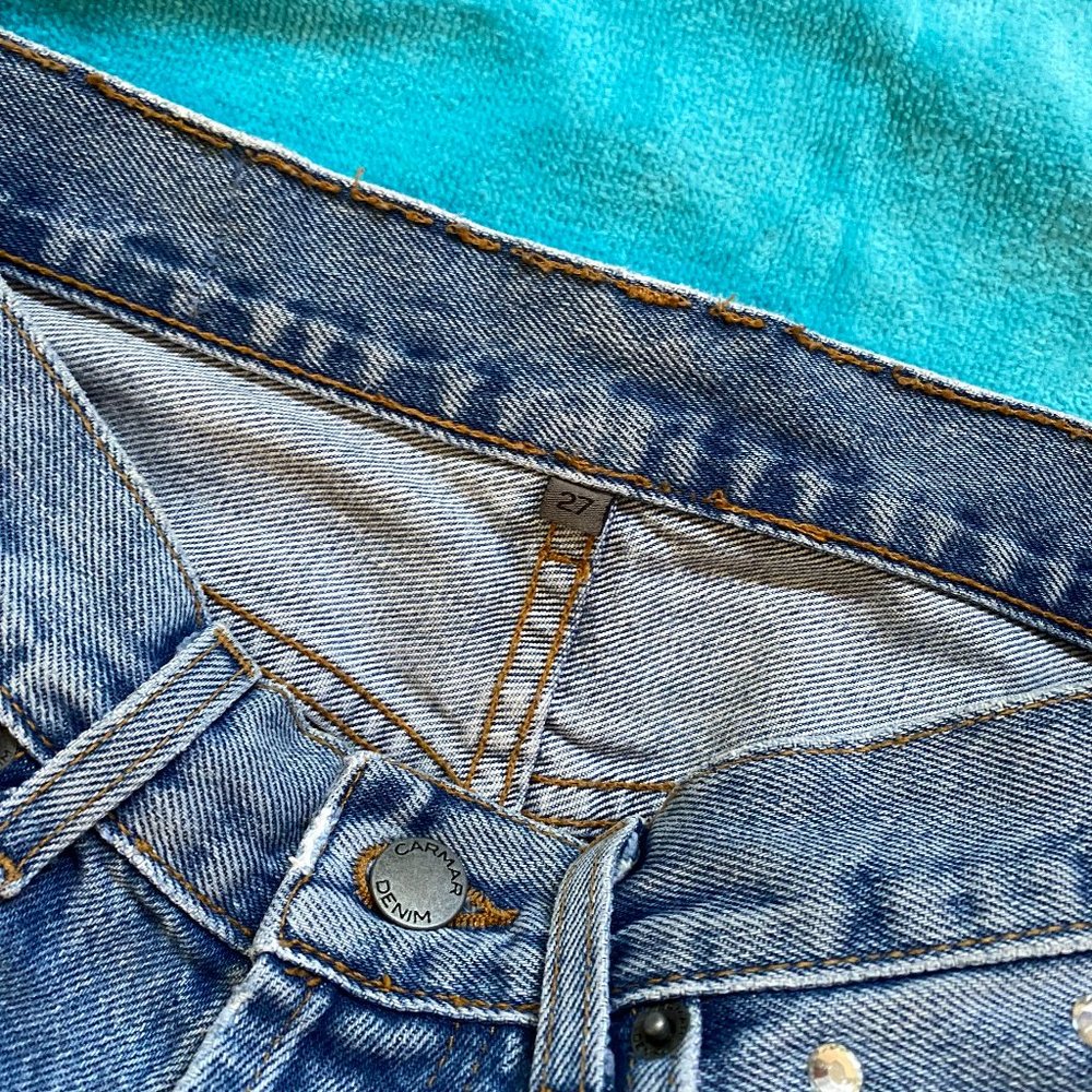 Carmar Distressed Rhinestone Jeans - Picture 9 of 11